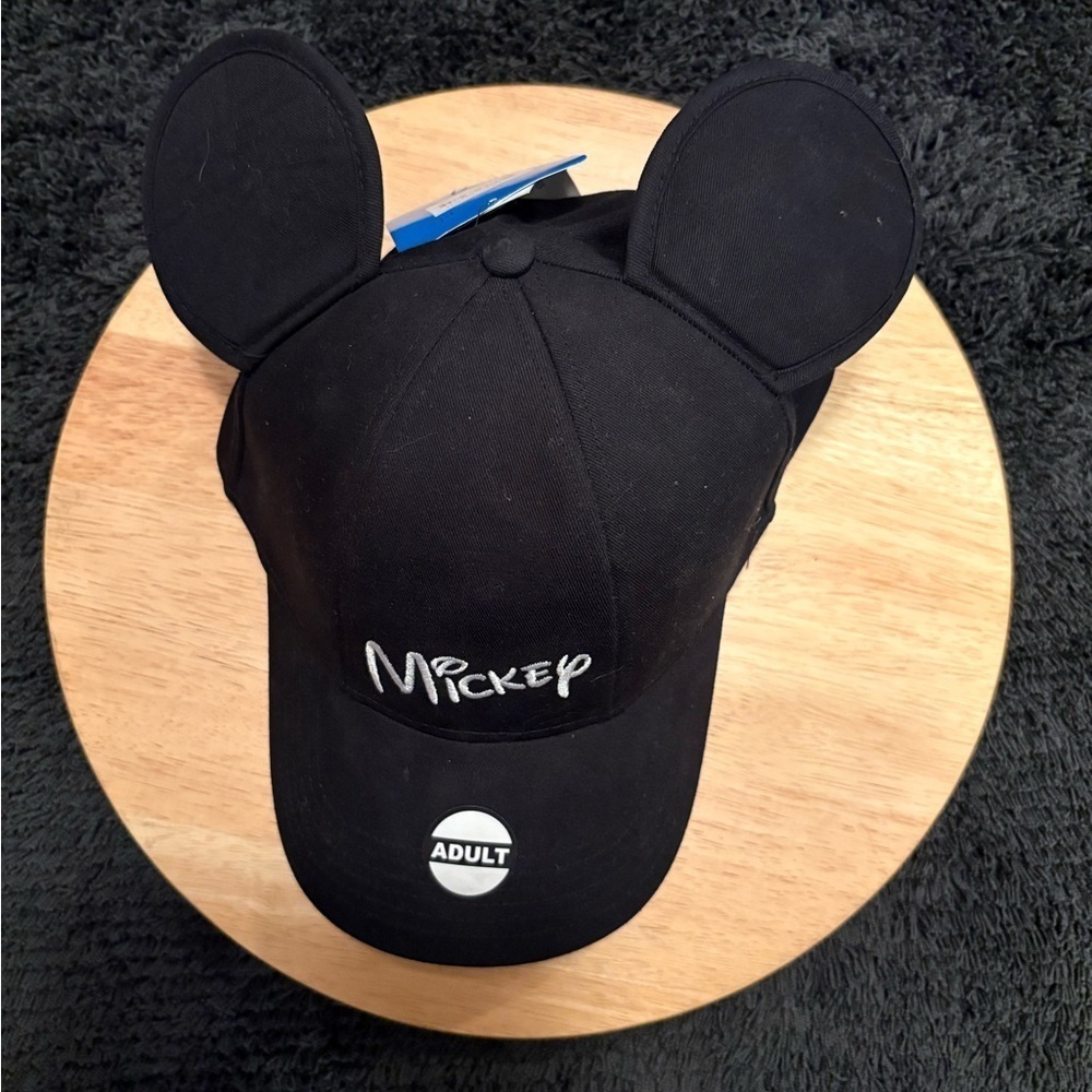 NWT Disney Adult “Mickey” baseball cap with mouse ears.  Adjustable strap.